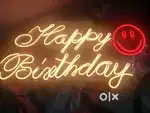 Happy Birthday light decor smaily