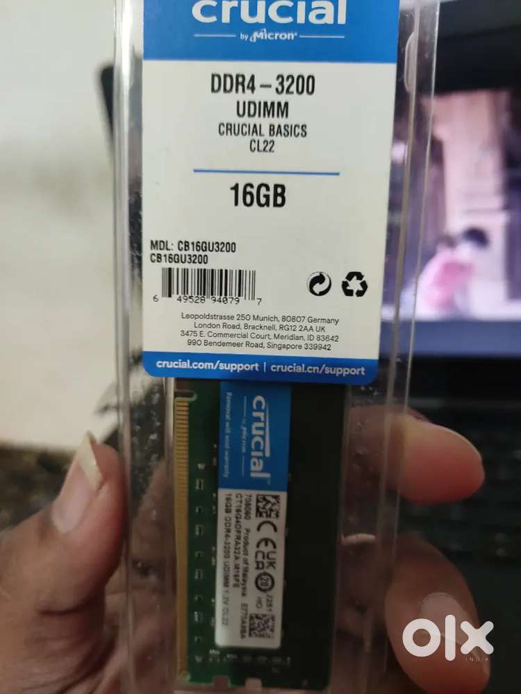 16GB DDR4 3200 CRUCIAL
