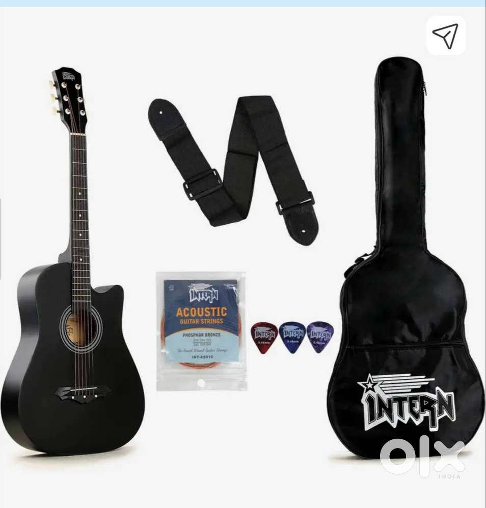 INT-38C-BK Acoustic Guitar Linden Wood Rosewood Right Hand Orientation