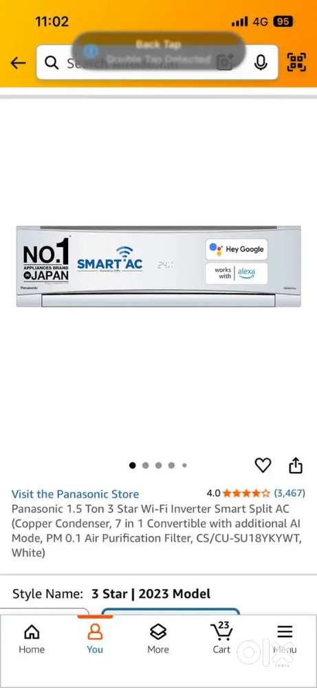 Panasonic 1.5, AC sell good Condition