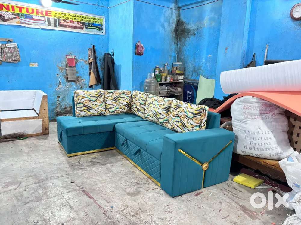 New brand l sofa cum bed luxury living