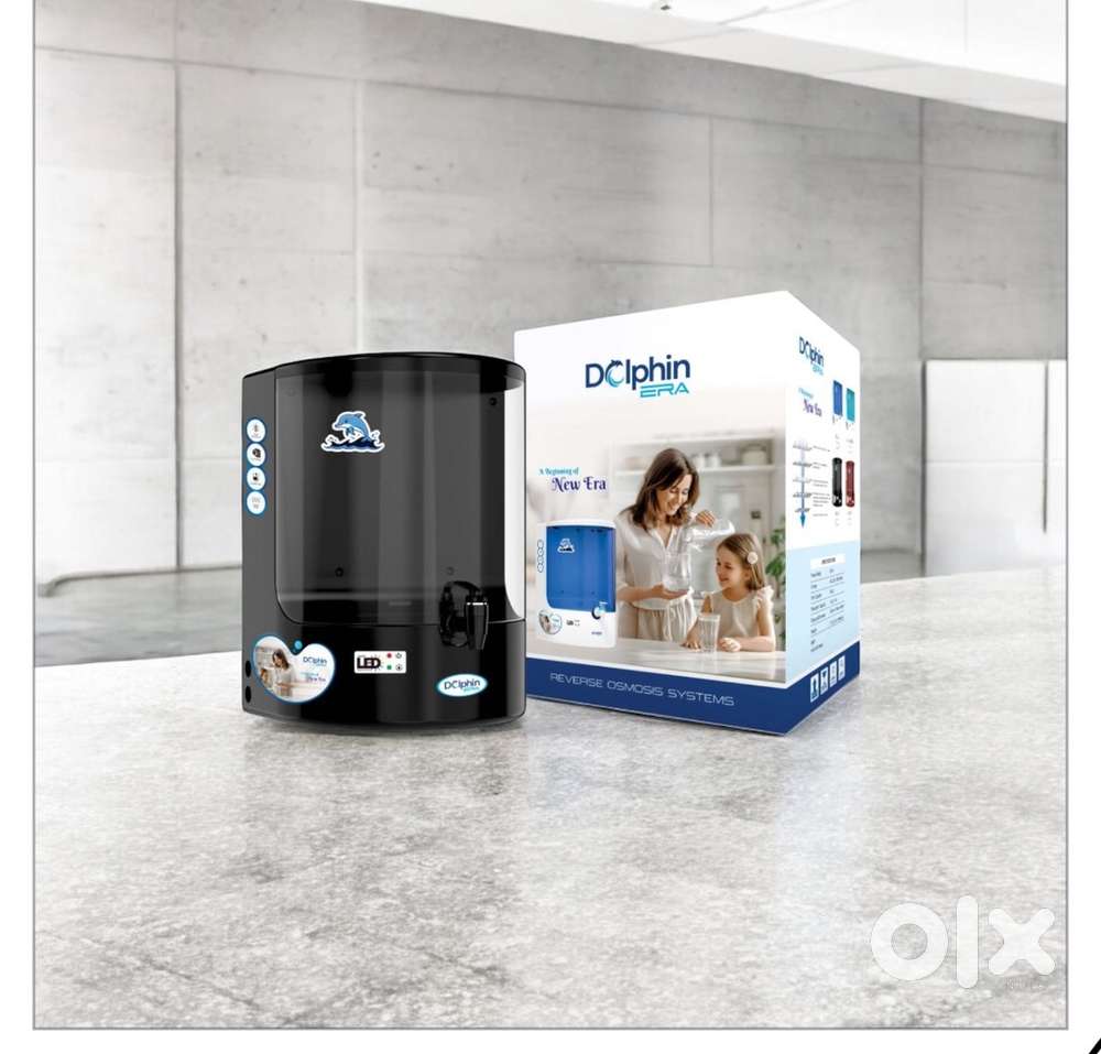 New ro water purifier dolphin model black colour