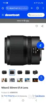Nikon z5ii new camera lans 50mm 1.4 z