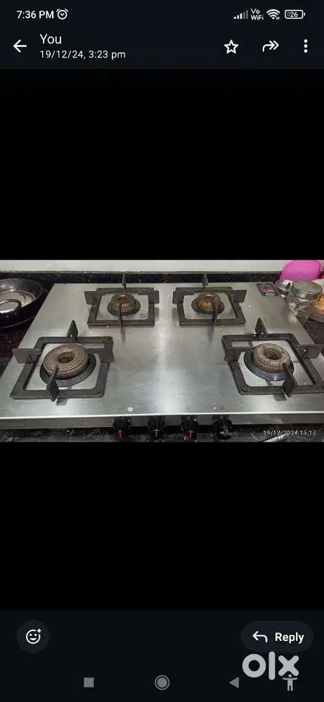 Glenn 4 burners gas stove