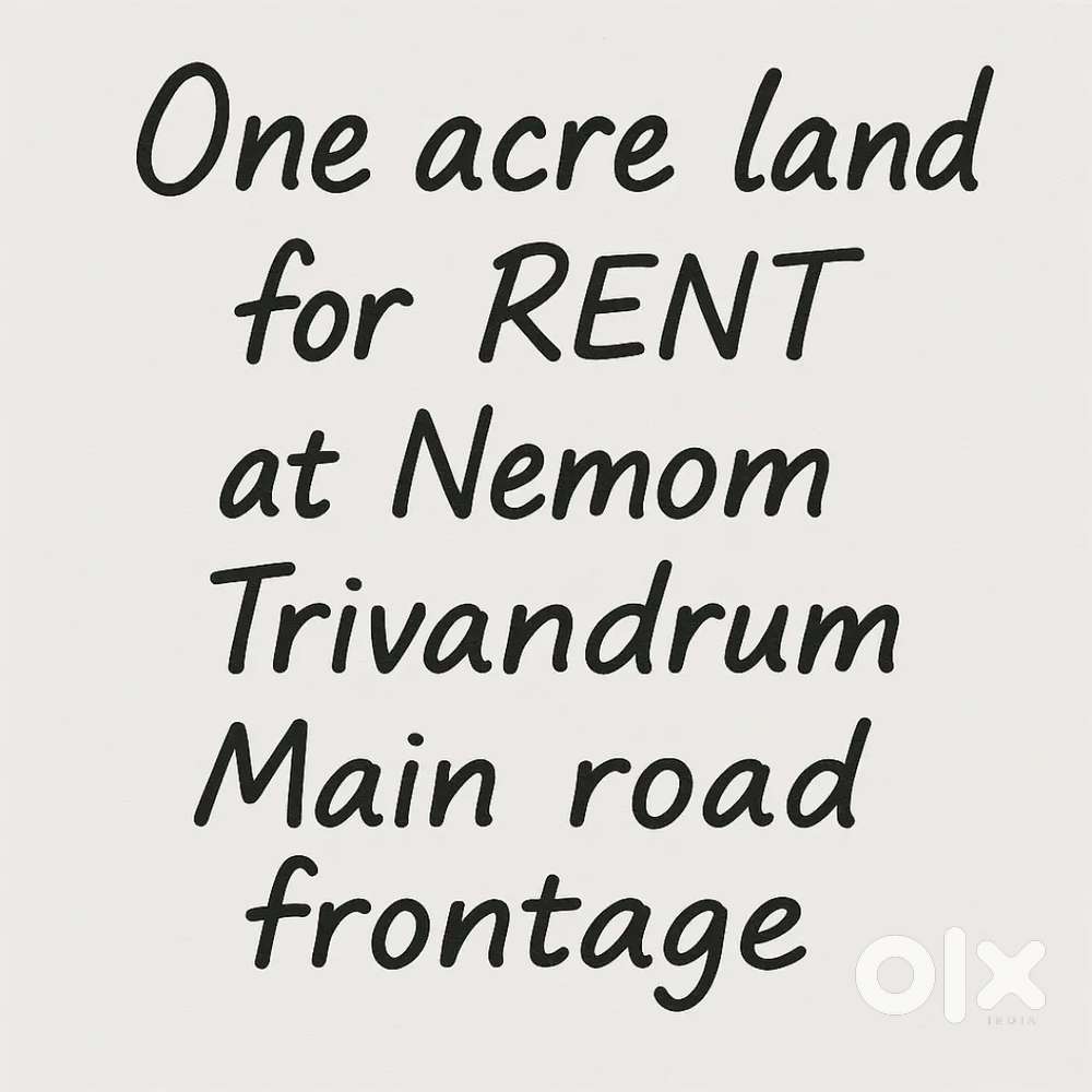 One acre land for rent Nemom Highway trivandrum Kerala