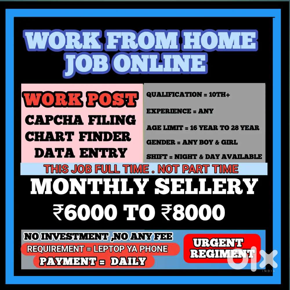 Work From Home – Online Data Entry Job Opportunity D17