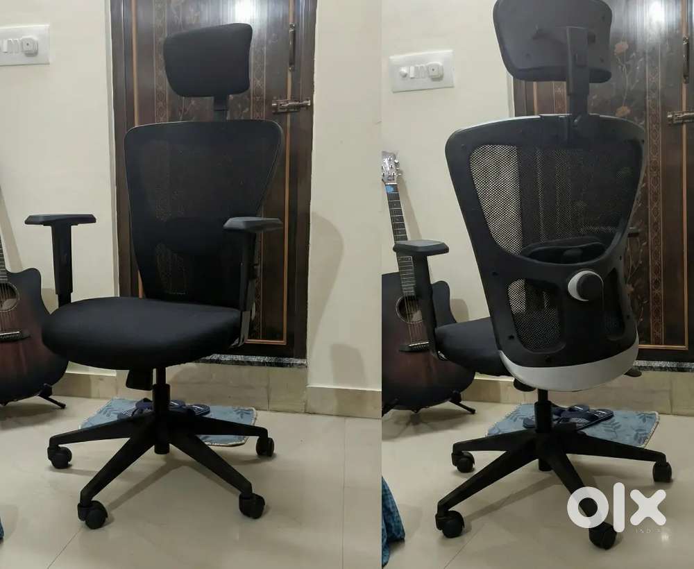 Wakefit Premium Ergonomic Chair with Adjustable headrest and armrest