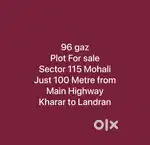 Ready to move plot in sector 115 on highway