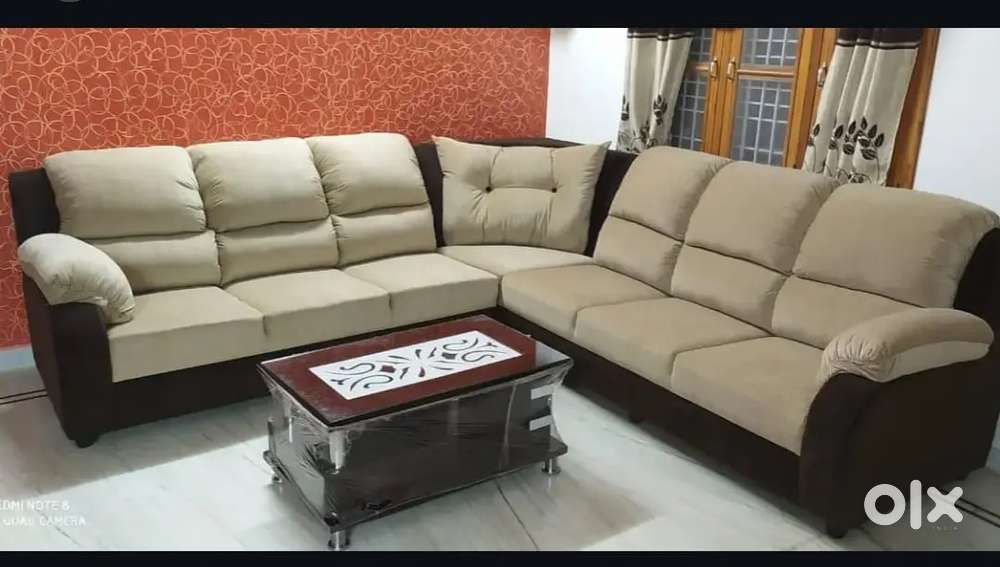 NEW FIBER MODEL L TYPE RECLINER COMFORT SOFA AT ZAM ZAM FURNITURE