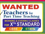 Need 10th Standard teachers for State and cbse