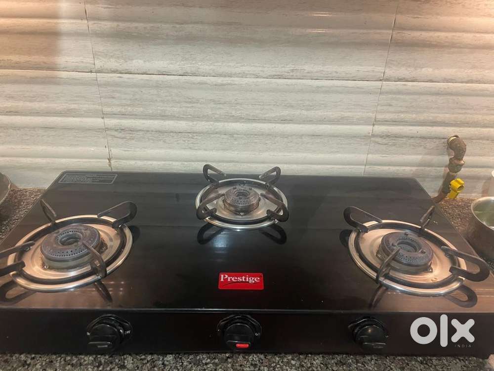 Prestige toughened glass Brass Burner gas stove