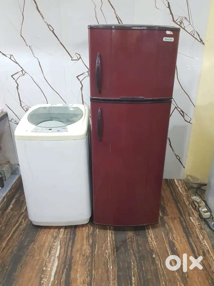 Videocon double door refrigerator and fully automatic washing machine