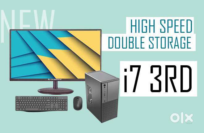 COMPUTER SET : 22INCH MONITOR  CPU i7 3rd GEN (high speed)  desktop