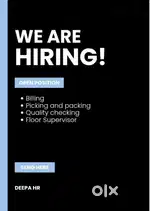 WE ARE HIRING SUPERVISOR EXECUTIVE FOR WAREHOUSE