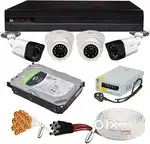 4 CHANNEL CCTV CAMERAS CP PLUS WITH COMPLETE KIT