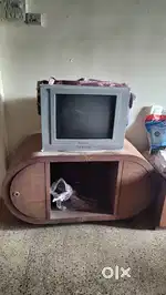 Videocon TV in working condition along with the table
