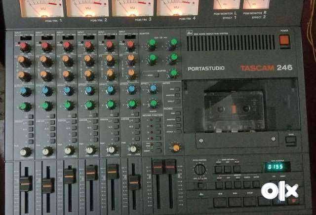 A. tascam 246 portastudio , sansui deck,