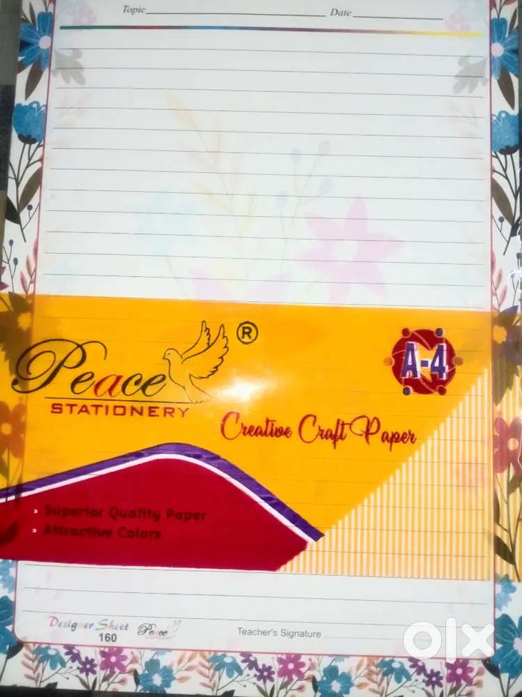 Colourful File Writing papers