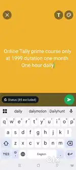 Online Tally prime course only at 1999 for one month