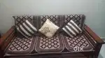 Sofa Cum Bed with Central Table and two chairs