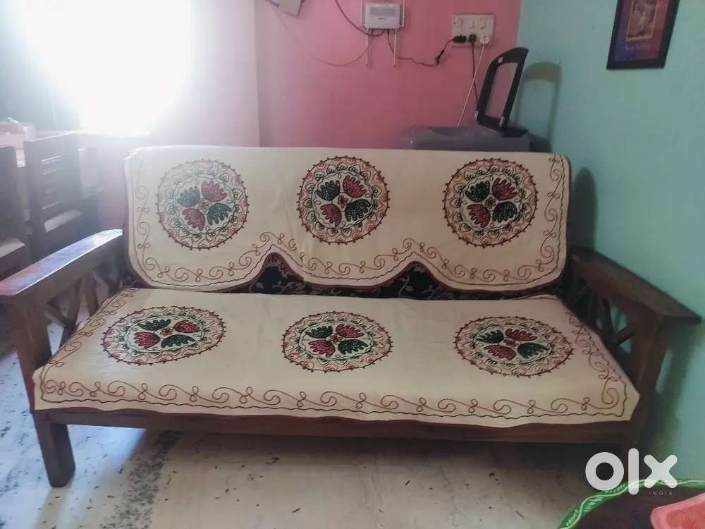 Teak wood sofa