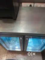 stainless steel bottle cooler freeze. working counter on top