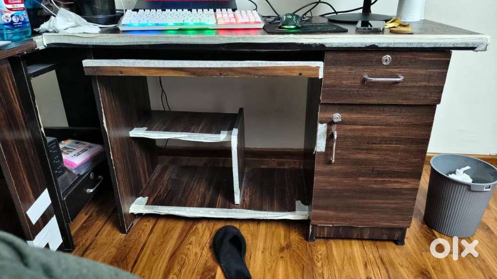 Computer/Study Table with Drawer and Shelves - Good Condition