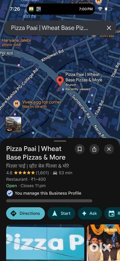 Running Pizza Restaurant for Sale – 4.8 Rated  Prime Sunderpur Main