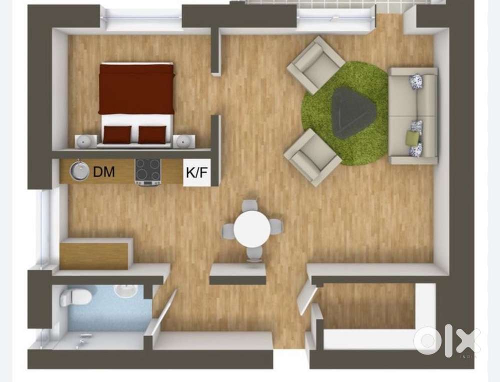 Rental building 1 BHK separate portion