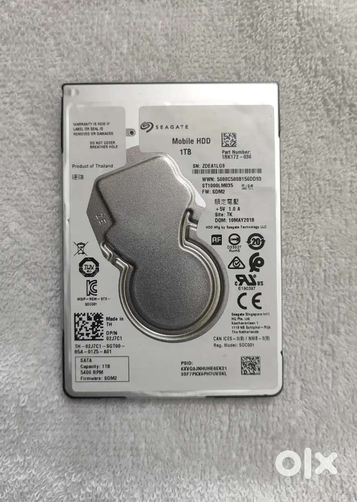 Seagate 1tb laptop hdd and external case