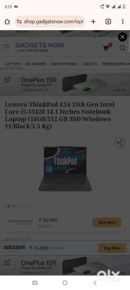 Lenovo thinkpad E14 new laptop