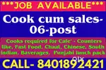 Cook cum Sales