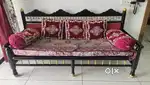 Sankheda Wood Complete Sofa Set - 3+1+1 Seater with Tables & Cushions