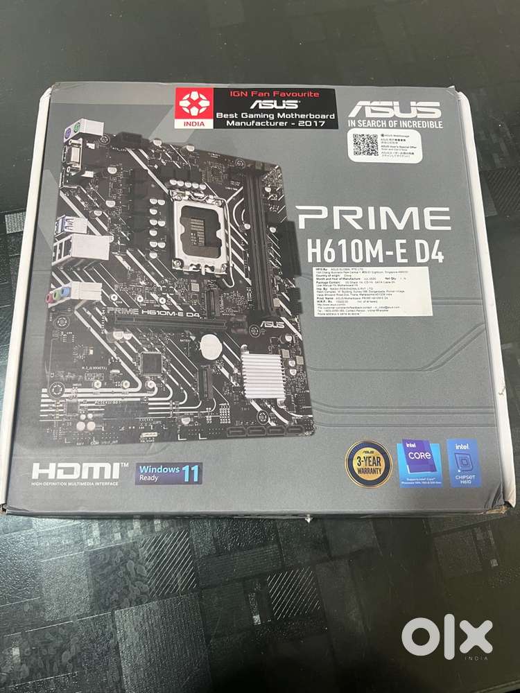 ASUS GAMING MOTHERBOARD- PRIME H610M-E D4