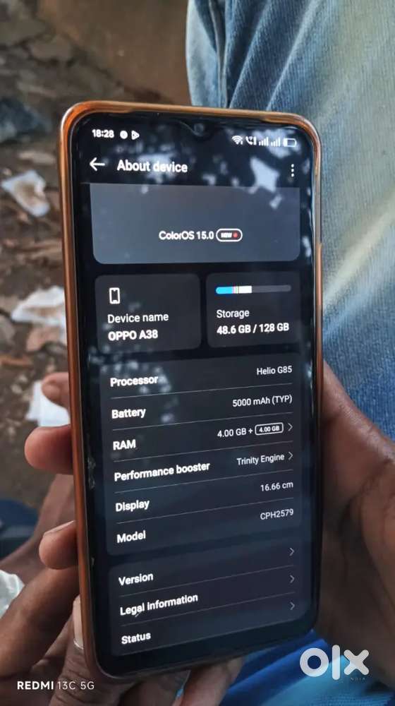 OPPO A 38    RAM 4  -  STOREGE 128