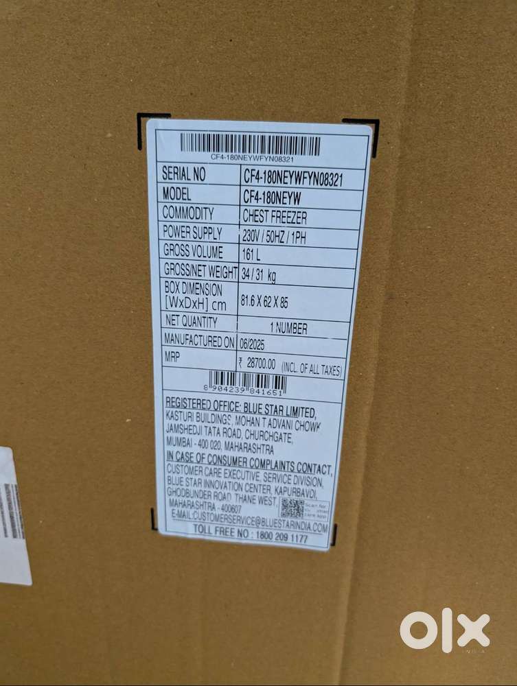*Brand New* Blue Star Chest Freezer - 161 litres