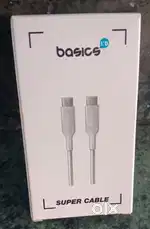 Basics IND Fast charging type C to type C charging cable white 75cm.