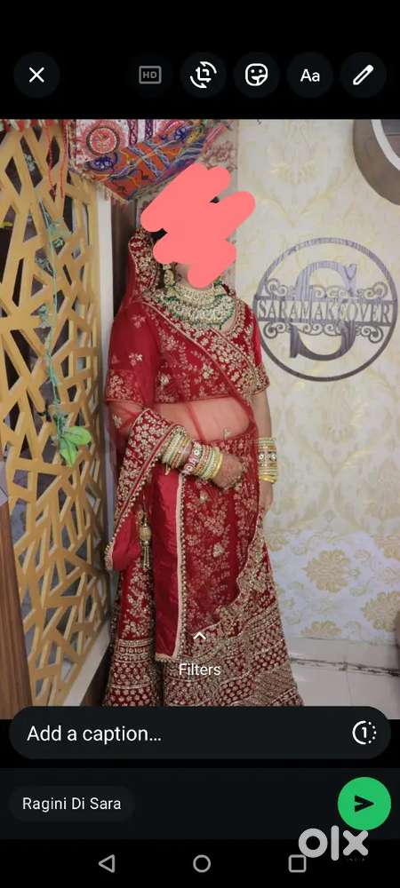 Bridal / side Lehenga and bridal jewellery available for rent