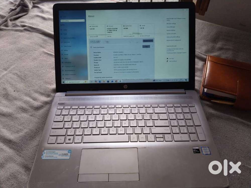 HP 15 da0327tu  Intel i3 7th Gen  8GB RAM  1TB HDD  Good Condit