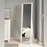 White colour premium look solidwood mirror