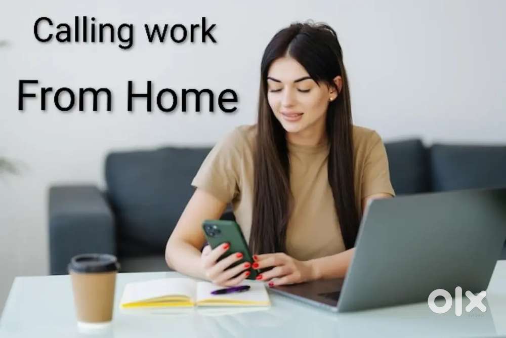 Calling work from home female