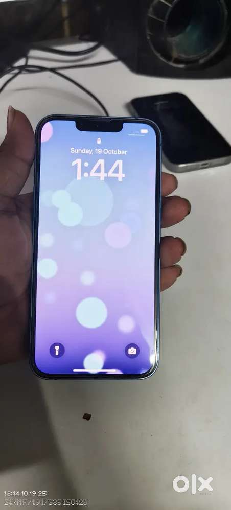 I phone 13 256gb good condition bill box charger only back panel crack