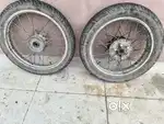 Royal Enfield classic Front and Rear tyre and Rim set for sale