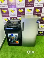 (6539 Whirlpool Balck Colour Top Load Washing machine & Samsung Fridge