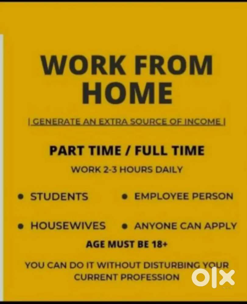 Work  from home for student housewife &job person