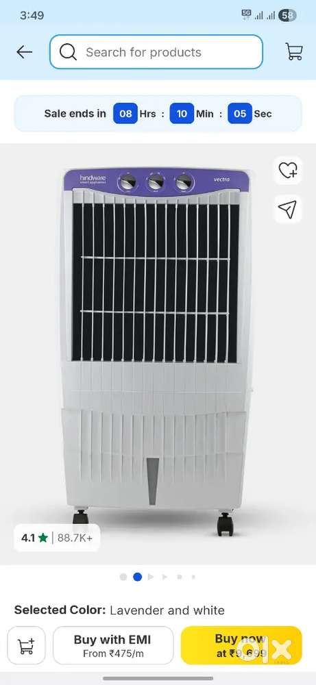 Hindware Air Cooler 85 Liters