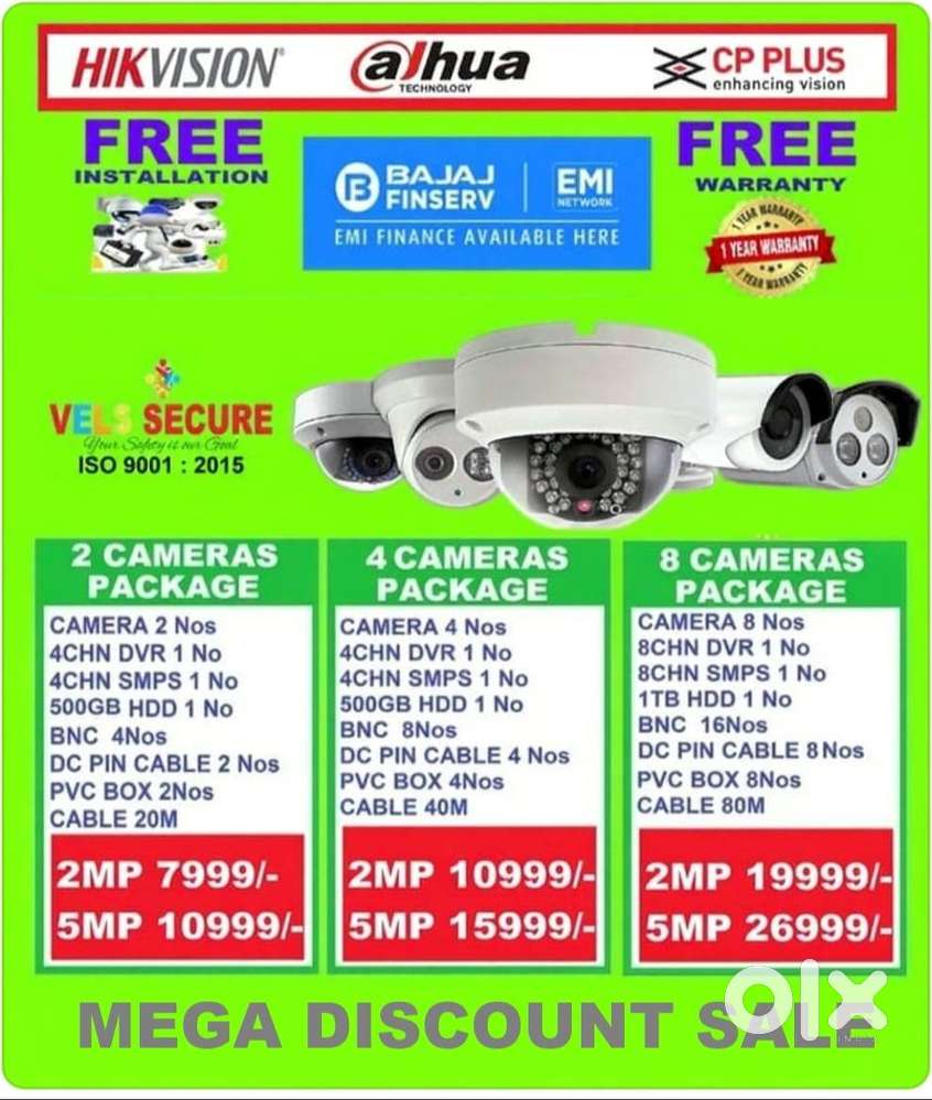 2MP  HIKVISION     DAY & NIGHT VISION MEGA   DISCOUNT  SALE CCTV     2