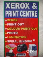 Xerox shop operator with designer