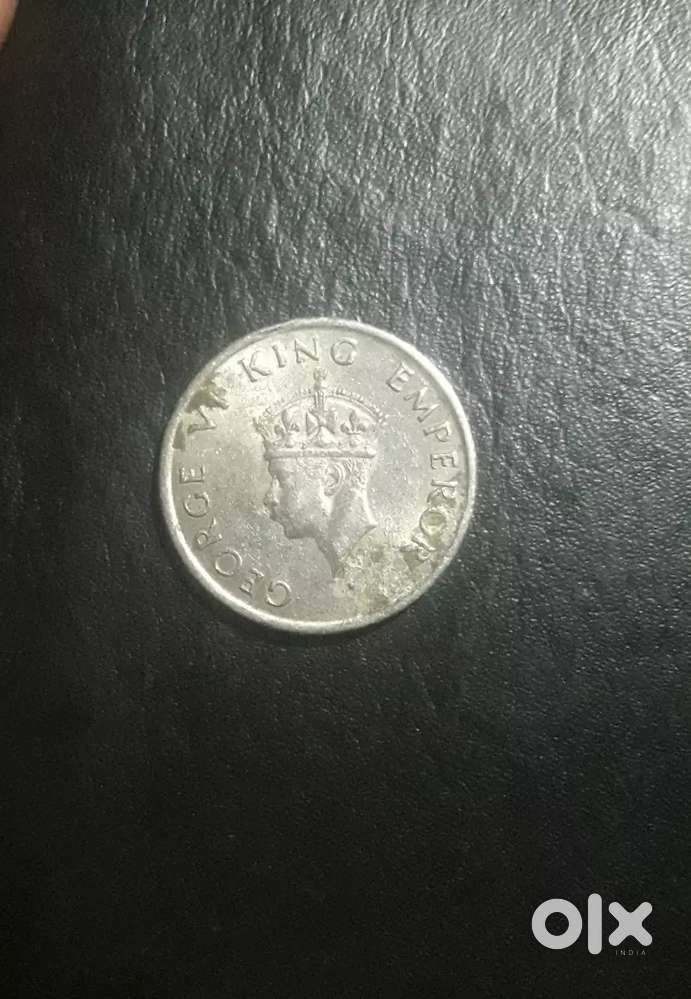 George VI King Emperor Half Rupee Coin (Silver) 1946