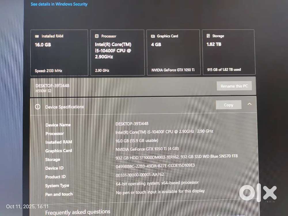 Gaming PC with Keyboard and Mouse
